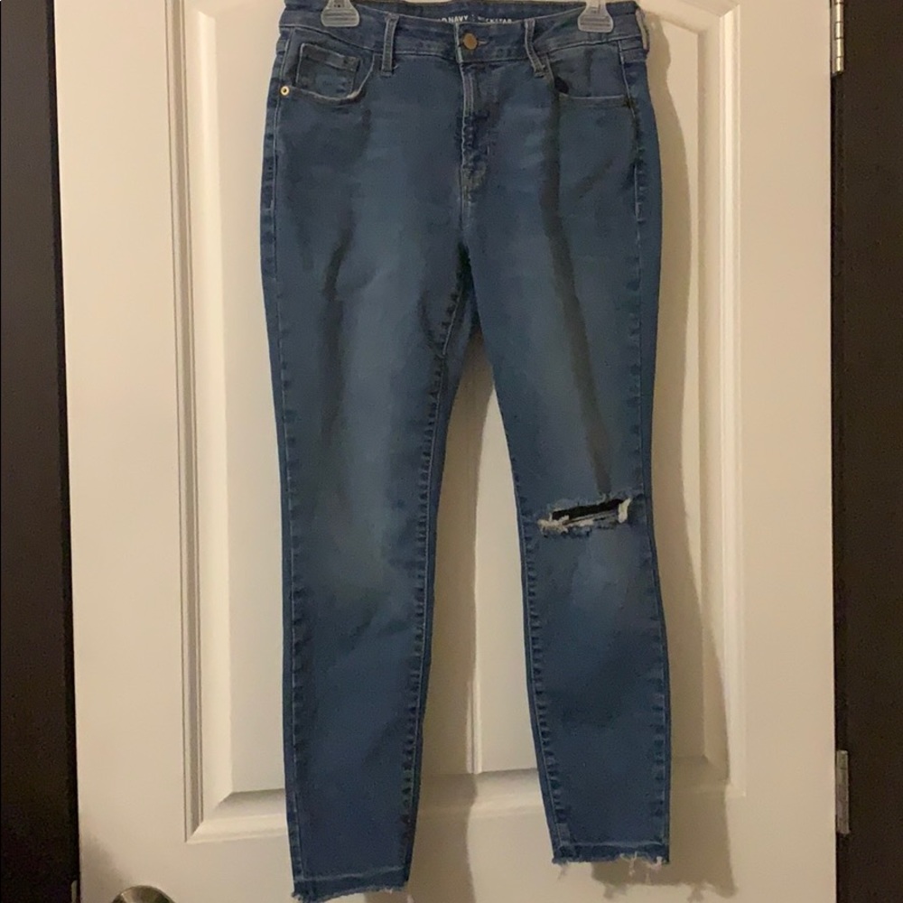 Old Navy Medium Denim Rockstar Skinny Jeans